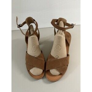 Dolce Vita Rio Sandals Strappy Brown Block Heel Leather Excellent Low Modest 9